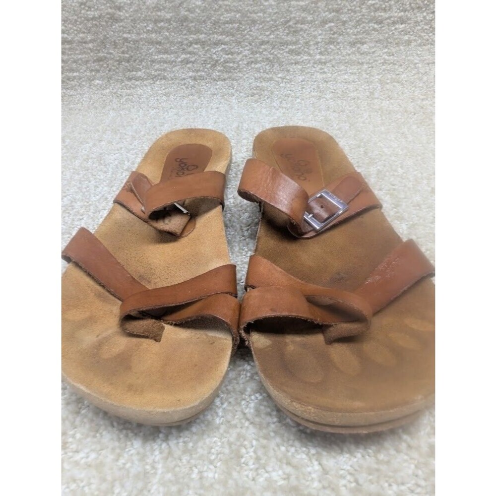 Yokono Sandals Made In Spain Brown Toe Thong Womens Size 10 - Picture 2 of 10